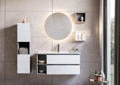 Arredo bagno moderno Legnobagno modello Cubik