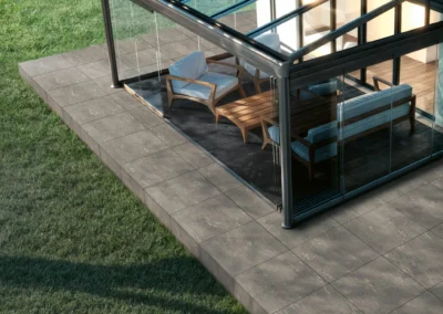 Pavimentazione outdoor effetto pietra Pietra di Vals Grey