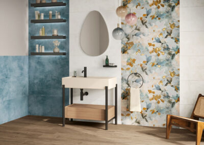 Ambientazione con rivestimento ceramico Sky Philos